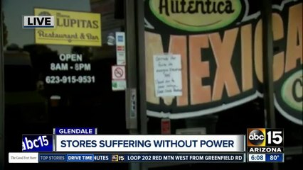 Businesses at Glendale strip mall are struggling after power turned off