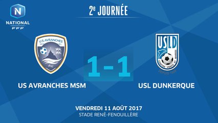 J2 : US Avranches MSM - USL Dunkerque (1-1) , le résumé