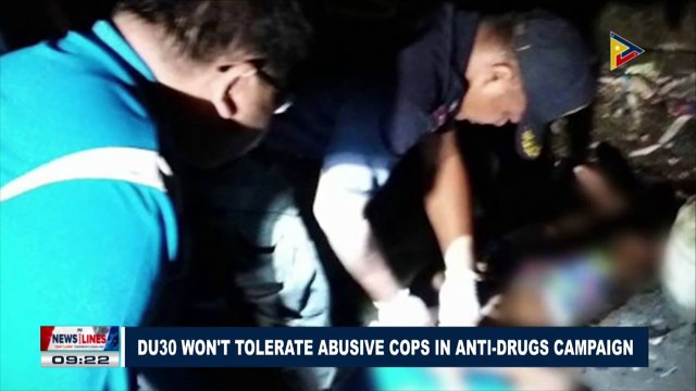 President Duterte won't tolerate abusive cops in Anti-Drugs Campaign
