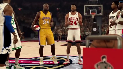 Worst Three Point Contest Ever? Shaq, Jordan, Howard, Perkins, Cartwright, Wallace NBA 2K1