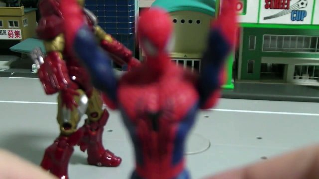 Requin homme araignée jouets contre super-héros requin jouet Spiderman 스파이더 맨 상어 장난감