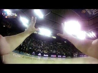 First V1sion’s Jersey Cam in action in FC Barcelona vs ALBA Berlin Game