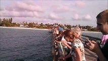 Huge Goliath Grouper Caught at Naples Fishing Pier in Florida