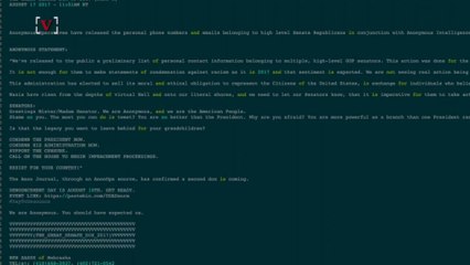 A Group Affiliated With Online Activist 'Anonymous' Published a List of GOP Private Contact Info