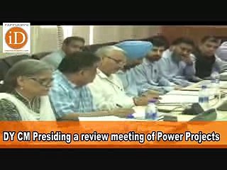DY CM Presiding a review meeting of Power Projects