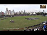 Cierre desfile de bandas militares campo de polo, bicentenario independencia Argentina