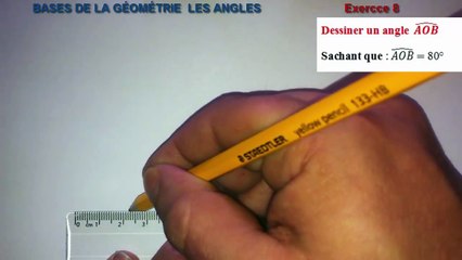 Maths 6ème - Les Bases De La Géométrie : Les Angles Exercice 8