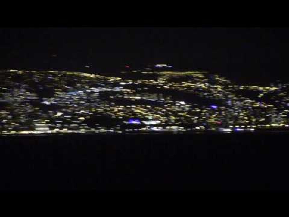 Chile, vista nocturna de Viña del Mar, Valparaiso y Reñaca