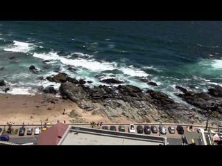 Vista espectacular de Reñaca, Chile, la bahia, la playa