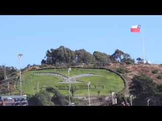 Viña del Mar con bandera de Chile