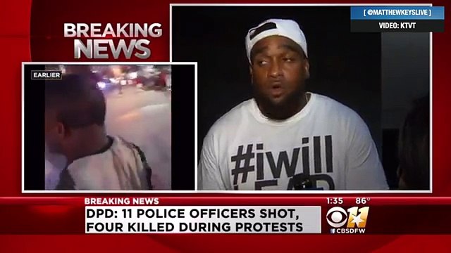 Mark Hughes, man Dallas PD called shooting suspect, speaks to media