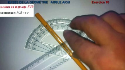 Maths 6ème - Les Bases De La Géométrie : Angle aigu Exercice 10