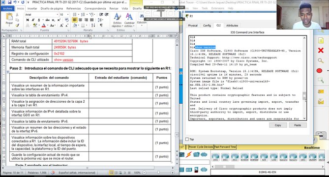 Parte 7: Utilizar la CLI de IOS para recopilar información de dispositivos