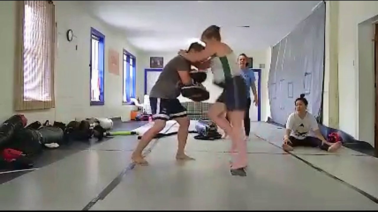 Paige Throwing Knees - August 12, 2017