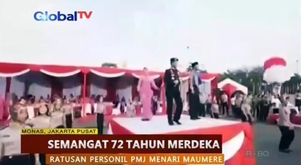 Rayakan HUT RI ke-72, Kapolri Bernyanyi dan Bergoyang Maumere di Monas
