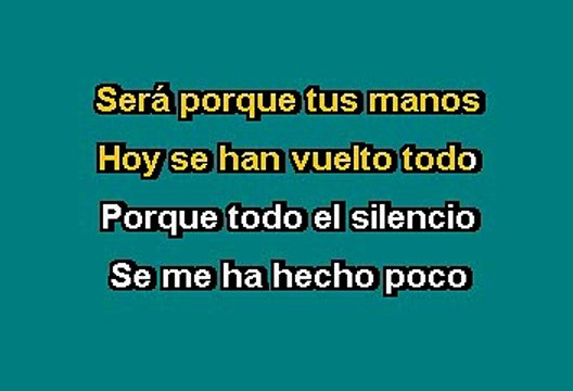 Manuel Mijares - Tan solo (Karaoke)