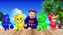 BaBy Crying Learn Color With Gummy Bear King Kong kidnapped _ Figer Family Song
