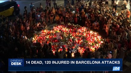 i24NEWS DESK | 14 dead, 120 injured in Barcelona attacks | Friday, August 18th 2017