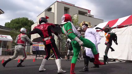 仮面ライダーBlack RX V3 X アマゾン ストロンガー シャドームーン登場！ 昭和仮面ライダーショー 後半 2014/06/08