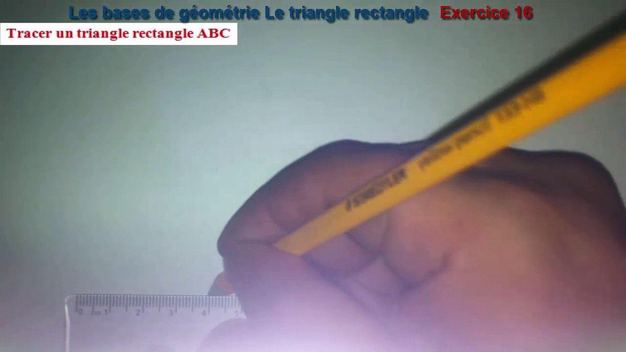 Maths 6ème - Les Bases De La Géométrie : Le triangle rectangle Exercice 16