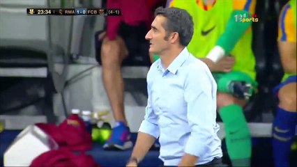 الشوط الاول مباراة ريال مدريد و برشلونة 2-0 اياب السوبر الاسباني 2017