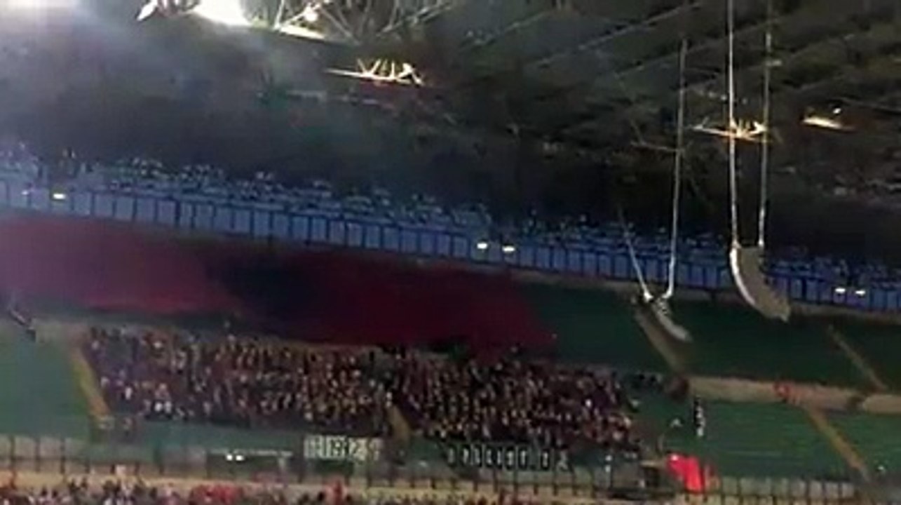 Albanian Fans on San Siro at AC Milan - SHKENDIJA