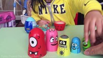 Play Doh YO GABBA GABBA Stacking Cups Surprise Eggs For Children Learn Colors Nesting Poup