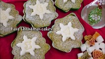Easy Christmas cakes! Matcha cupcakes decorated with fondant made with marshmallow マシュマロ簡単デコ抹茶カップケー