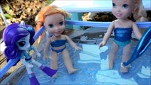 Y Ana en poco mi fiesta poni piscina nadando niñito niños pequeños Elsa annia elsia