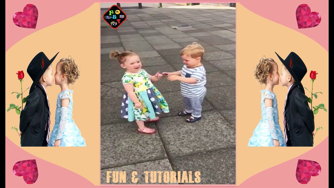 Very Funny Cute Babies Kissing
