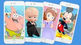 Collection Learn Color Disney Junor With Iphone #AnpanMan #Princess #BadBaby #Bossbaby #PJMASKS More