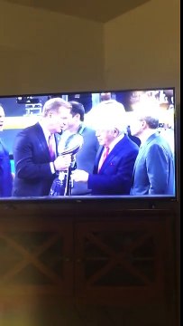 Goodell hands the Patriots the Lombardi trophy