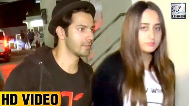 Varun Dhawan & Girlfriend Natasha Dalal Watch 'Judwaa 2' Trailer Together