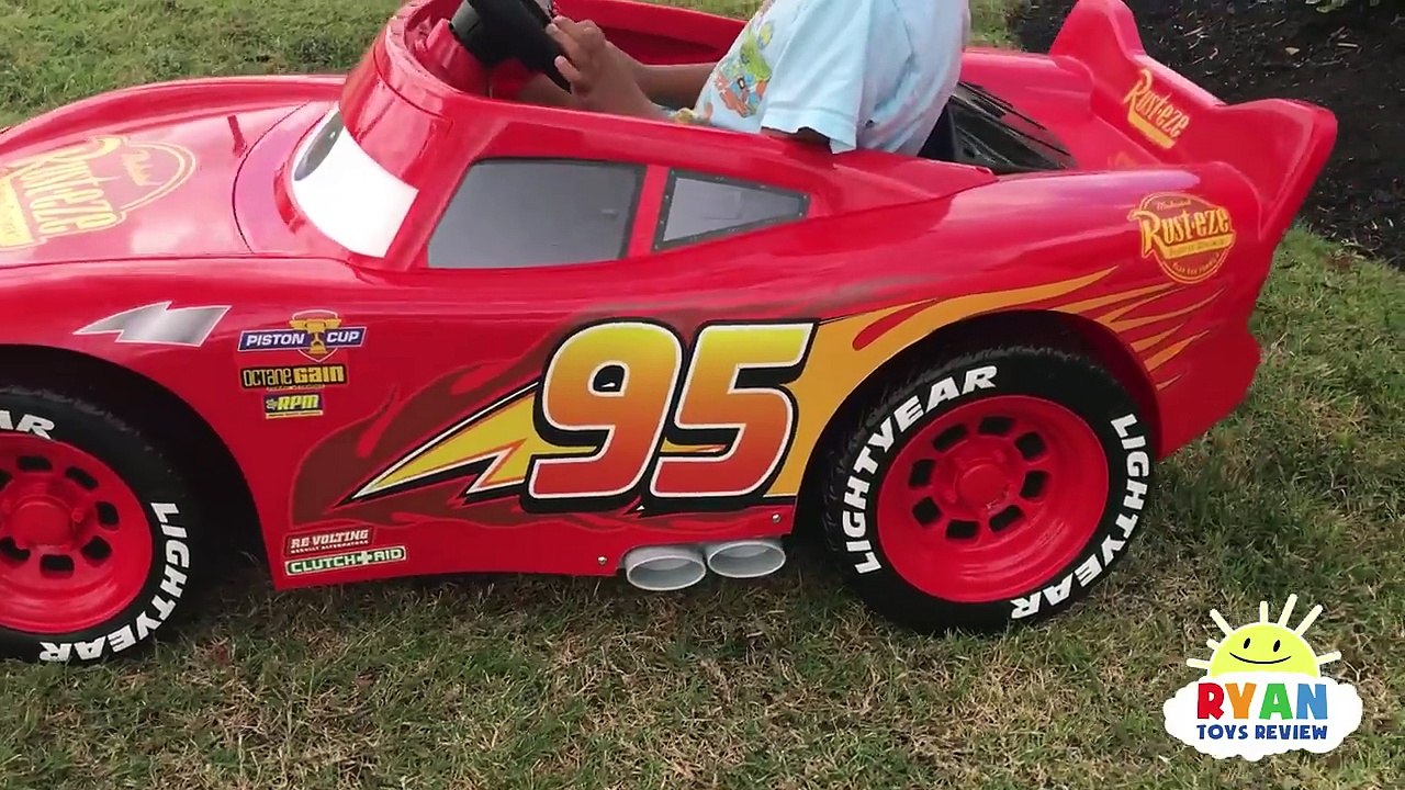 Disney Cars 3 Lightning McQueen Battery Powered Power Wheels Ride on Car Kids Unboxing & Test Drive-Mn9IEZ6t2T0