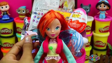 GIANT Bloom Stella Surprise Eggs Play Doh - Winx Club My Little Pony Inside Out Mystery Mi