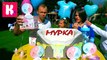 Cat baby Shower  Murka's party Сколько котят родила КОШЕЧКА Мурка Коробка от Чупа Чупс lollies новое видео Кати и Макса