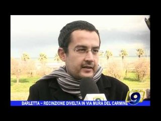 BARLETTA | Recinzione divelta in Via Mura del Carmine