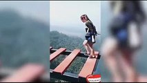 Crazy bridge challenge in China gives serious vertigo