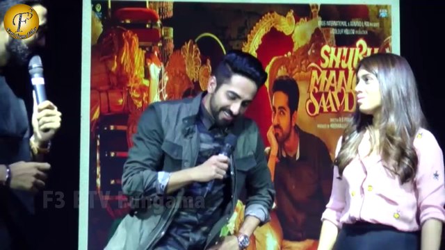 Ayushmann Khurrana & Bhumi Pednekar At Podar College Promoting Shubh Mangal Saavdhan
