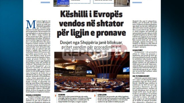 Repor TV - Këshilli i Evropës vendos në shtator për ligjin e pronave