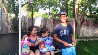 EPIC Kid Water Balloon Fight and Bubbles  Summer Family Fun-OMmITgA0u6M