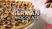 Coconut pecan German chocolate pie