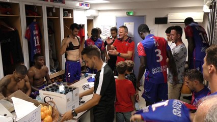 Inside GFCA : la joie dans les vestiaires et le discours du coach