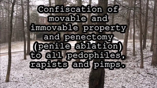 penectomy (penile ablation) to all pedophiles, rapists and pimps
