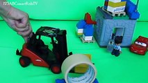 シ Cars for children. Ambulance, firetruck, police car, garbage truck and many other toys