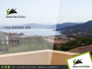 T3 A vendre L'ile rousse 53m2 - 273 000 Euros
