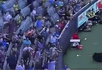 Left Hand Batting by MS Dhoni.