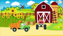 Learn with Color Tractor & JCB Excavator Cartoon Compilation Children Video Diggers for Kids