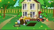 JCB Excavator Digging with Dump Truck Kids Animation - Car & Vehicles for Children