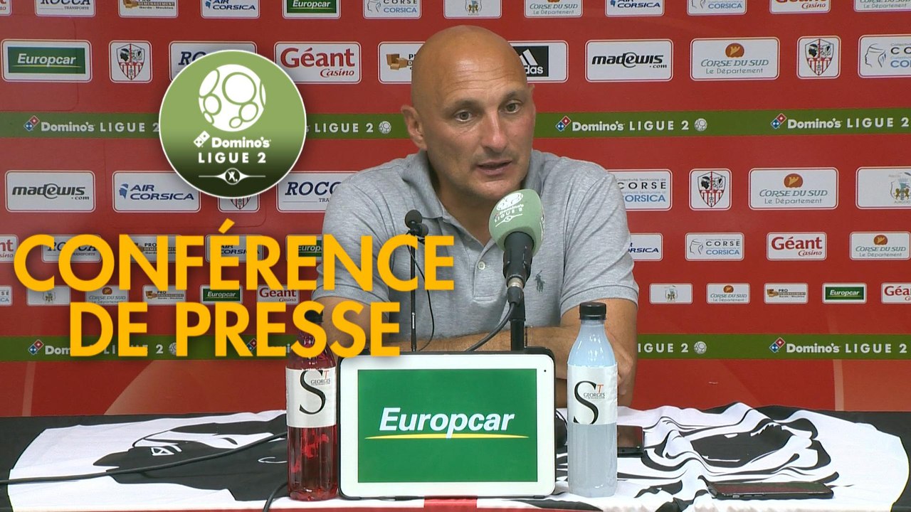Conférence de presse AC Ajaccio - Paris FC (2-0) : Olivier PANTALONI (ACA) - Fabien MERCADAL (PFC) - 2017/2018